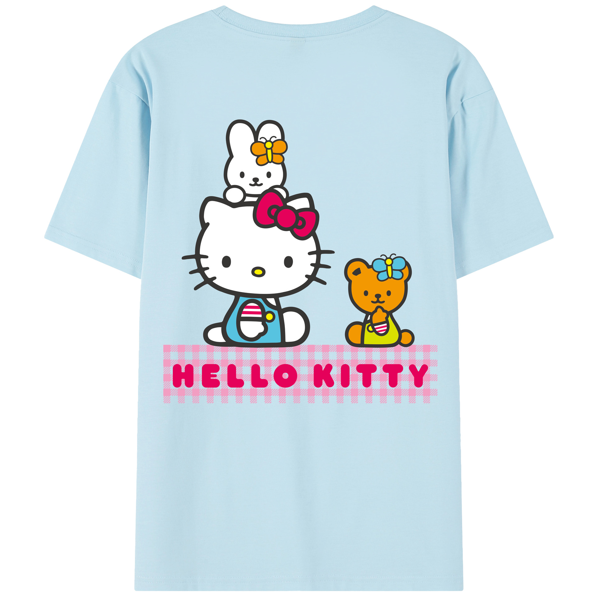 （画像用） Hello Kitty ハローキティ 綿100％半袖Tシャツ（背面プリント）